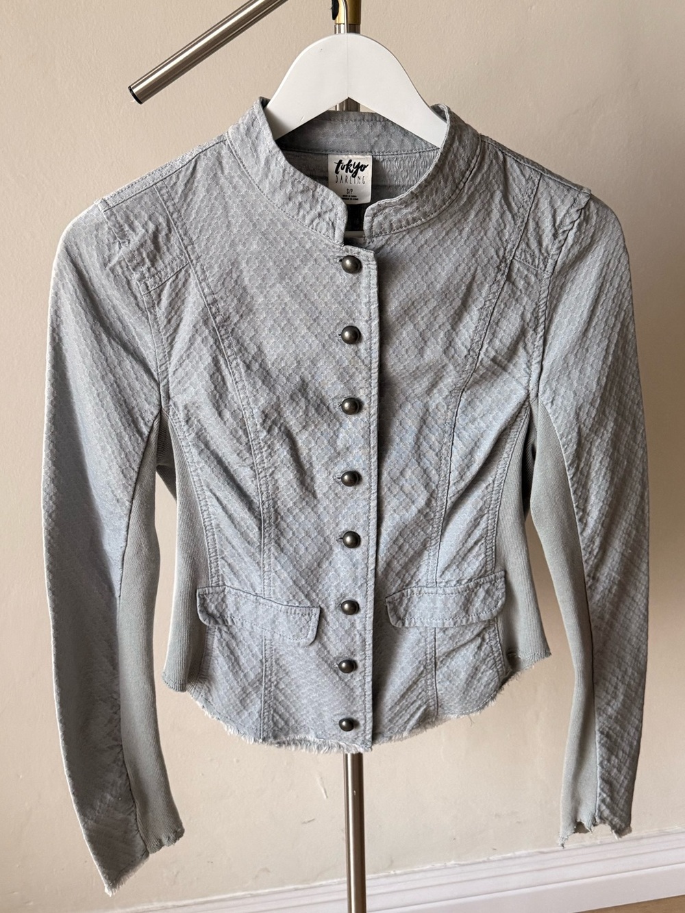 Y2K Tokyo Darling Gray Buttoned Jacket